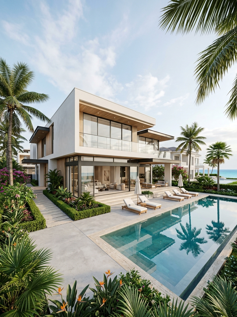 Luxury real estate property used as backdrop for Animatedley's animated explainers